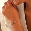 Elegant Titanium Steel Knotted Snake Bone Double Layer Bracelet for Women