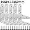 90 Degree L Joint Brackets Stainless Steel Angle Connectors Corner Brace Furniture Wood Shelf Door Cabinet Fastener with Screws