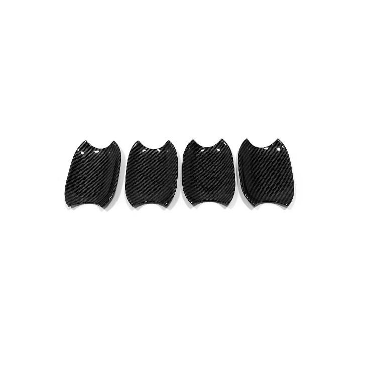 For GWM Great Wall WEY Tank 300    ABS Carbon Fiber Car Door Handle Cover Door Bowl Frame Trims Decorative Sticker