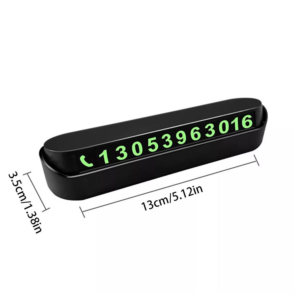 Car Temporary Parking Card Phone Number Card Plate Night Glow High Temperature Resistance Telephone Number For Car Park Access