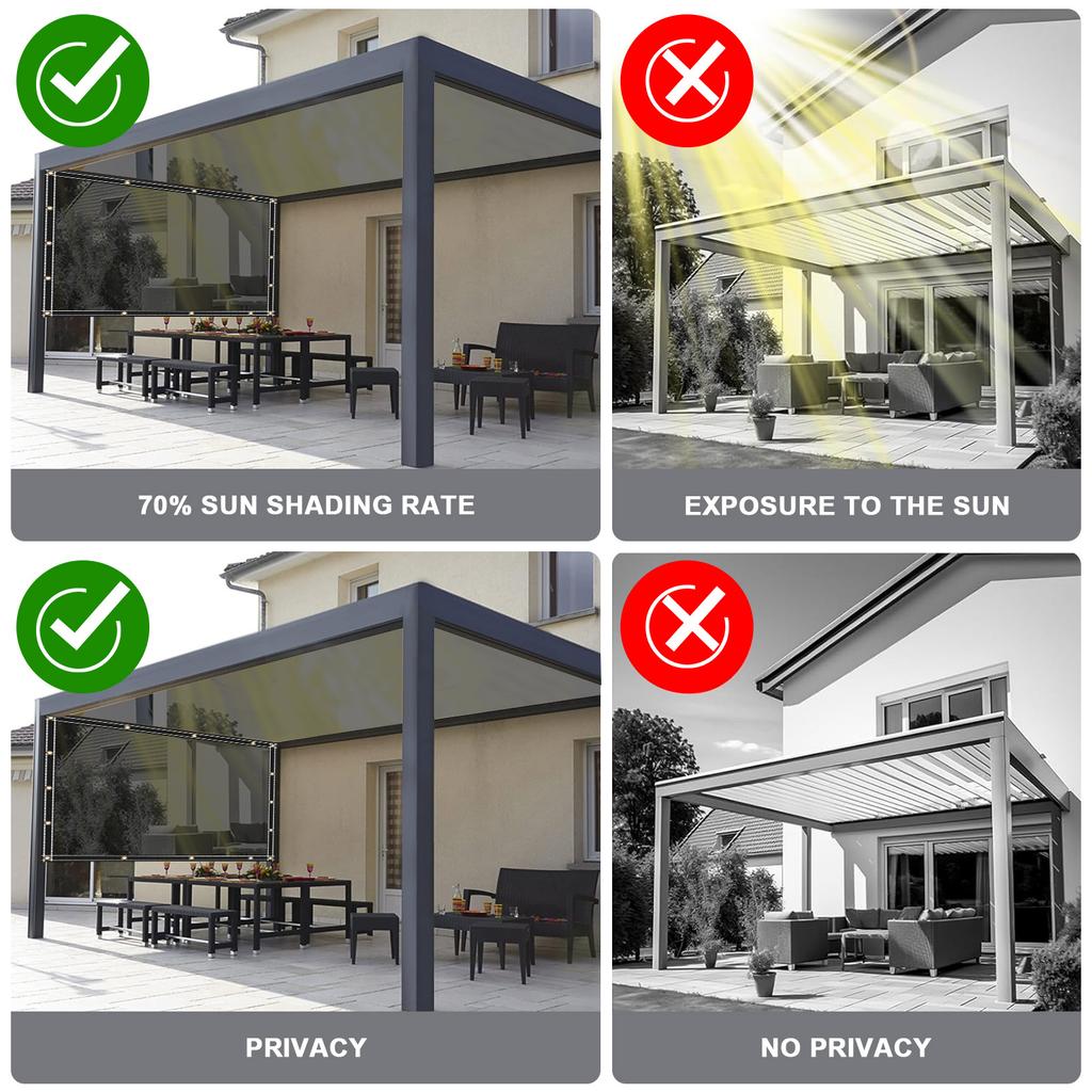 Heavy Duty PVC Vinyl Tarp Waterproof Transparent Tarpaulin with Reinforced Grommets for Greenhouse, Patio Cover, Roof