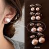 Shi Jia Light Milk White Pearl Earrings: S925 Silver Studs for Women - High-End, Versatile, Niche Design