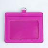 PU Leather ID Card Holder Horizon Style Student ID Pass Cover School Office Exhibition Badge Holder Porta Credencial Id Card