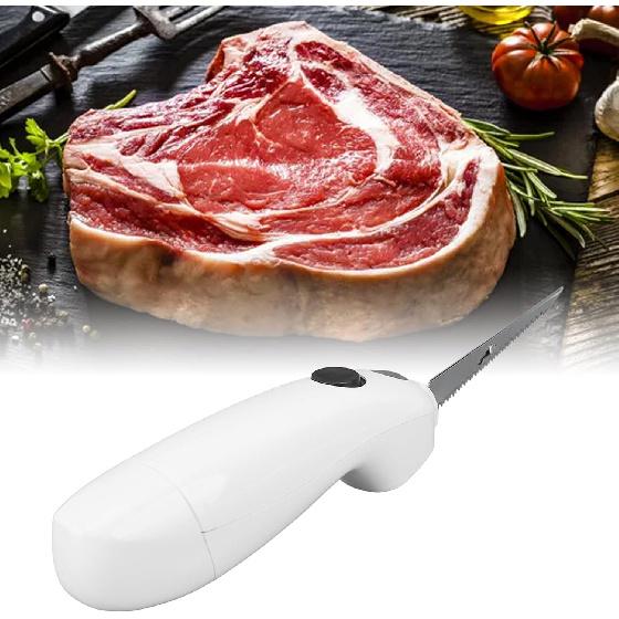 Cordless Electric Fillet, Battery Powered Portable Electrical Food Cutter for Carving Steak, Pork, Chicken, and Bread, Removable Reciprocating
