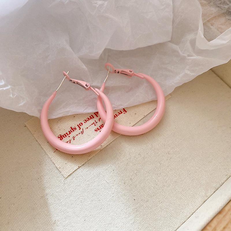 Trendige Große Runde Creolen für Damen Europäischer Übertriebener Party-Schmuck Retro Statement Geometrie Kreis Hängende Schlaufenohrringe