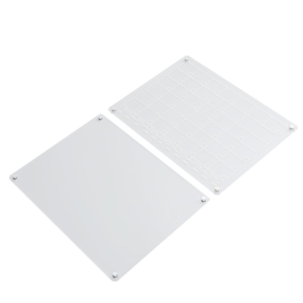 Magnetic Acrylic Calendar Reusable Clear Dry Erase Fridge Board with 6 Markers 1 Board Eraser for Mo