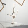 Modern Art Aesthetic Statues 3D Printed Rhythmic Gymnastics Figurine, Minimalist Sculpture, Elegant Artistic Study Room Tabletop Handstand Ballet Pose