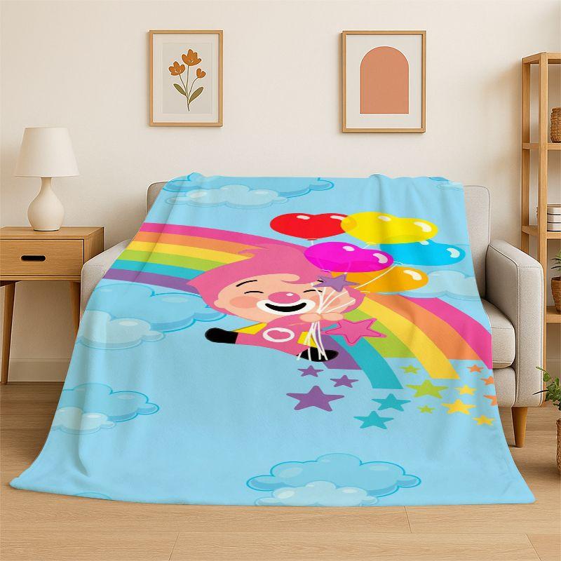 Cute Plim Plim Cartoon Soft Flannel Throw Blanket,Cozy Blanket for Bed,Couch,Sofa,Bedroom,Living Room,Travel,Picnic Camping