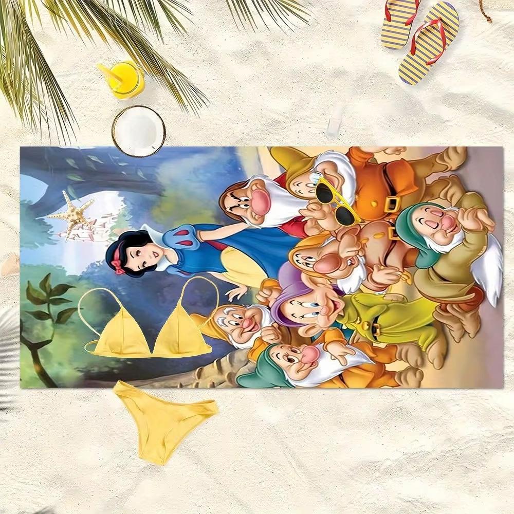 Snow White and the Seven Dwarfs Beach Towel Fun and Whimsical for Summer Swimming Parties Bathing Travel and Vacations