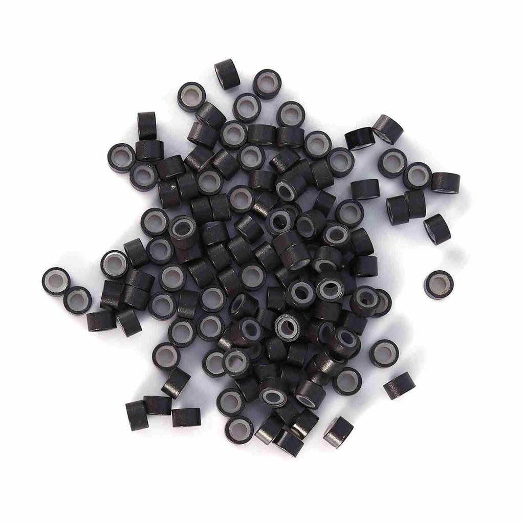 1000PCS Bottle 5MM Silicone Lining Rings Loops Beads Tools For Human Hair Extension 5 Colors