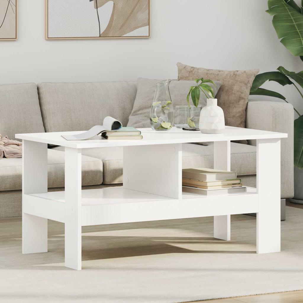 White Coffee Table 90 x 50 x 45 cm Particleboard