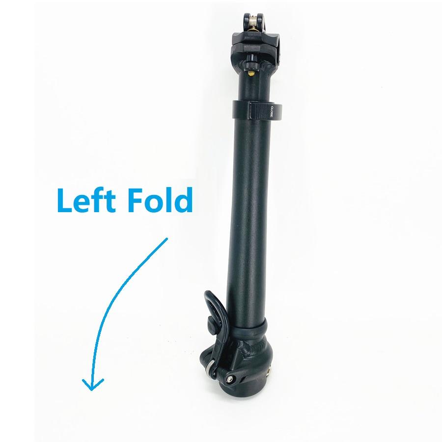 Litepro 412 E-Bike Electric Folding Bike Stem Outward/Right Folding Double Section Adjustable Stem 25.4mm Handlebar 28.6mm Fork Left -Black