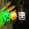 Minecraft Surrounding Torch LED Light USB Rechargeable Mini Torch Keychain Backpack Pendant Children Gifts LED Night Light