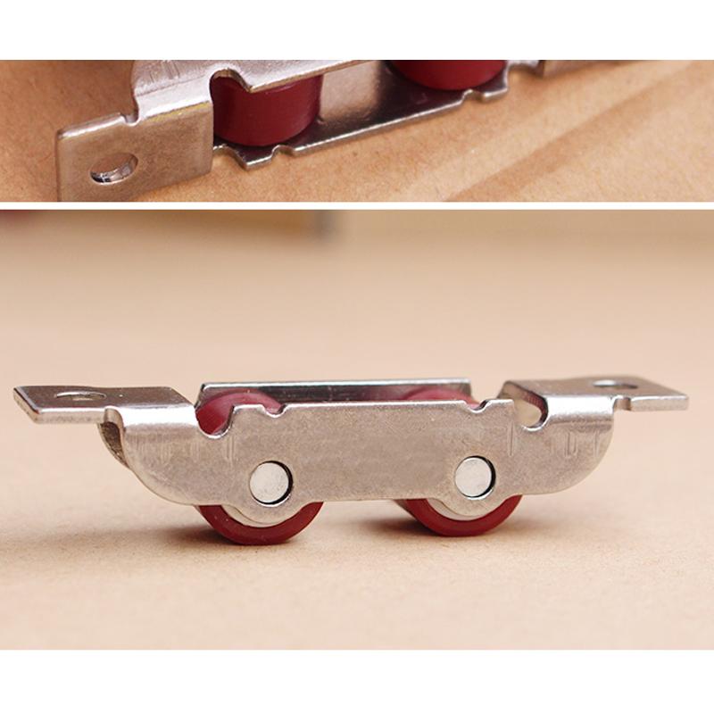 4 Pcs/lot Stainless Steel Door Window Silent Nylon Pulley Slot Wheel Sliding Door Fittings Glass Door Sliding Rollers