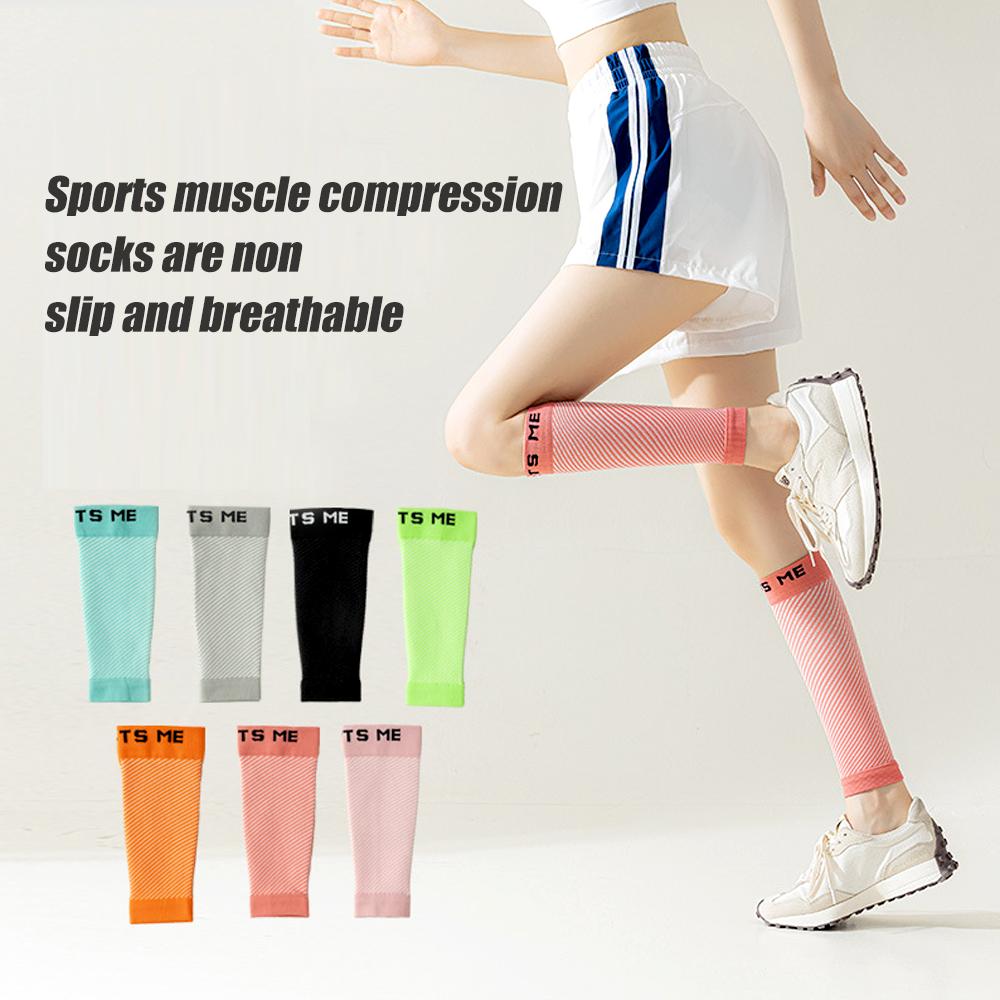1Pair Calf Compression Sleeve Shin Splint Support Varicose Vein Relief Footless Socks For Nurse Pregnant Women