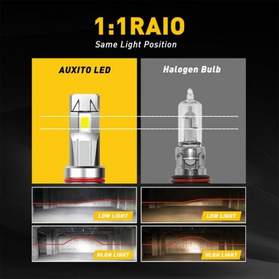 9012 LED Headlight High Low Beam 6500K for White CHRYSLER 300 2011-2015