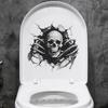 Creative Horror-themed Hole Halloween Skull Bathroom Toilet Decoration Stickers
