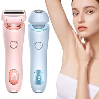 Bikini-Trimmer für Frauen Wasserdichte Elektrorasierer Wiederaufladbarer Intimhaartrimmer 2 in 1 für Intimbereich Beine Körperhaare