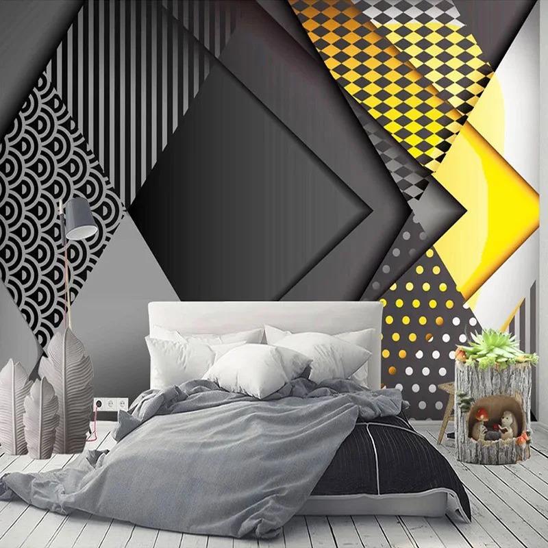 Modern 3d Photo Wallpaper Polygon Geometric Murals Living Room Bedroom Creative Wall Papers Home Decor