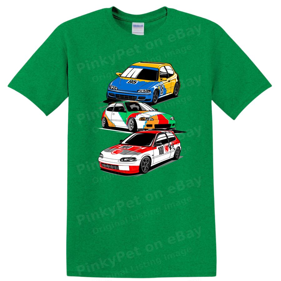 Car Art Design T Shirt Cool Racing Cars Graphic Print Eco-Friendly Tee