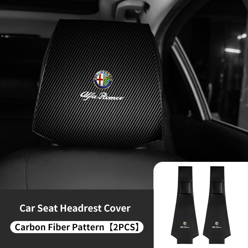 For Alfa Romeo Car Styling Headrest Case Anti-Dirty Dustproof Protective Cover GT Stelvio F1 Brera Volante Tonale Gloria Disco