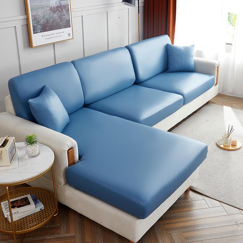 Solid Color Waterproof Elastic Sofa Cover - Modern & Simple Design
