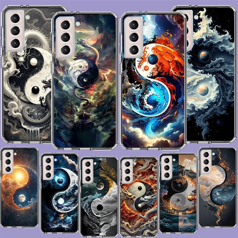 Balance of Elements The Eternal Yin-Yang Phone Case For Samsung Galaxy S25 Edge S24 S23 FE S21 S20 S10 Plus S22 S26 Ultra Cover