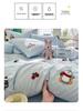 G5Z Washable Cartoon Towel Quilt Cover & Bed Sheet Set - 4 Pieces for Dormitory, All Seasons