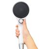 SANEI Adjustable Shower Head with Handheld Button for Power Adjustment and Temporary Water Water Stop, Saving, Black, PS3032-80XA-D