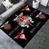 Bon Jovi Band Teppich für Wohnzimmer Schlafzimmer Zuhause Sofadekoration, Kinderspiel Rutschfeste Bodenmatte