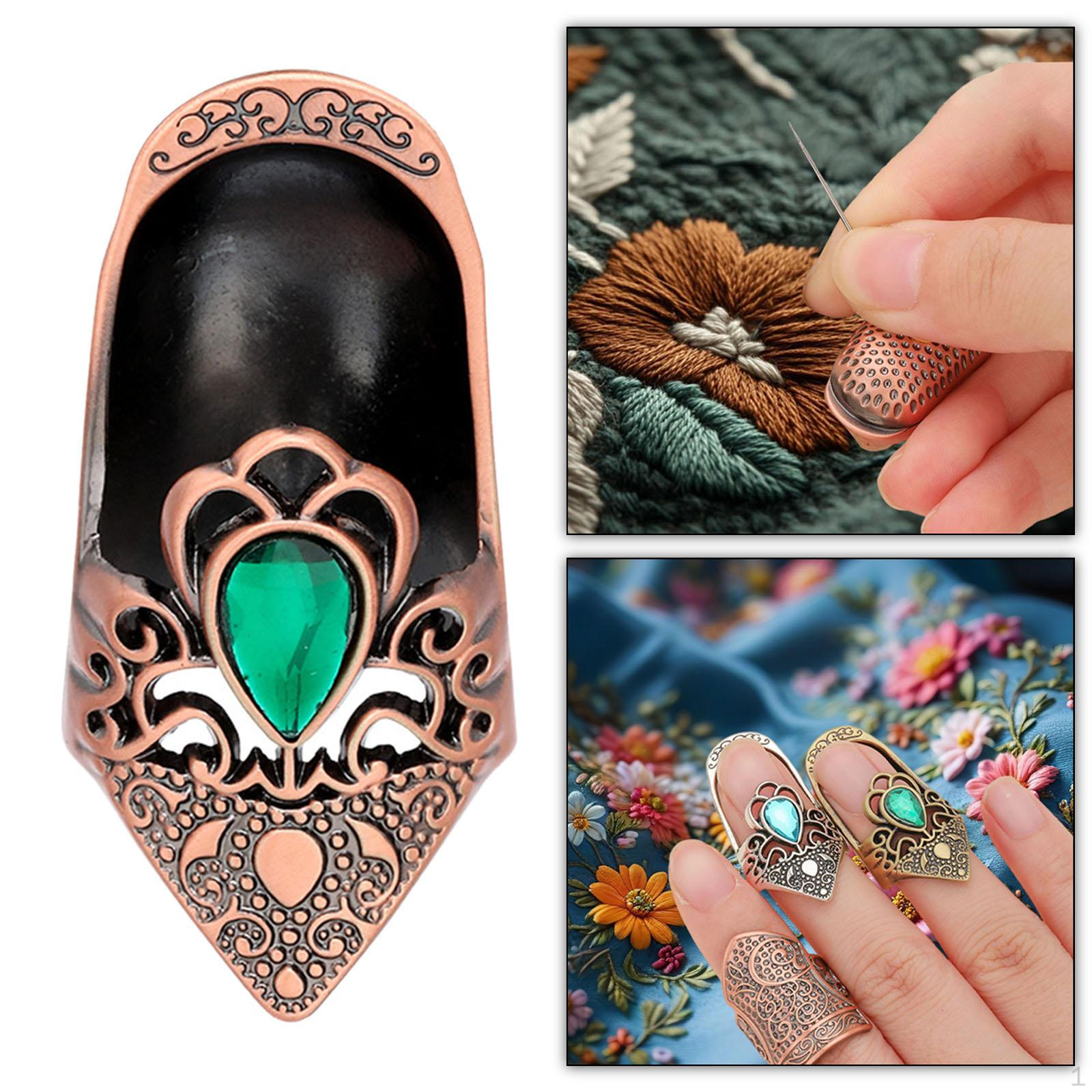 

Металлический наперсток для шитья, защита пальца, инструменты для рукоделия, аксессуары для ручного квилтинга, Red Bronze