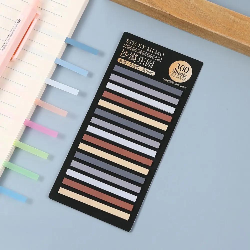300 Sheets Rainbow Index Memo Pad DIY Decoration PET Kawaii Rainbow Notes Stationery Sticky Notepads Children