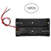 10pcs Double 18650 Battery 3.7V Storage Box Holder Case Black High Strength