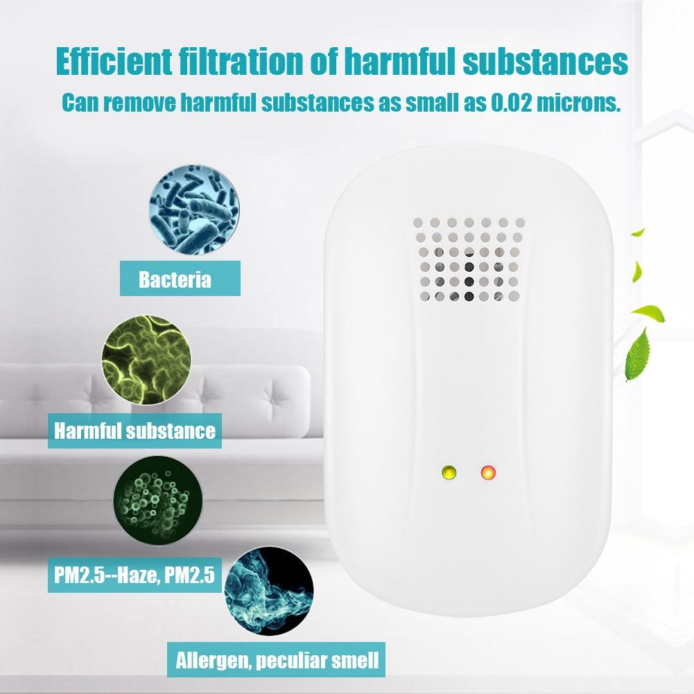 Household Negative Ion Air Purifier Portable Bad Odor Removal Air Filter