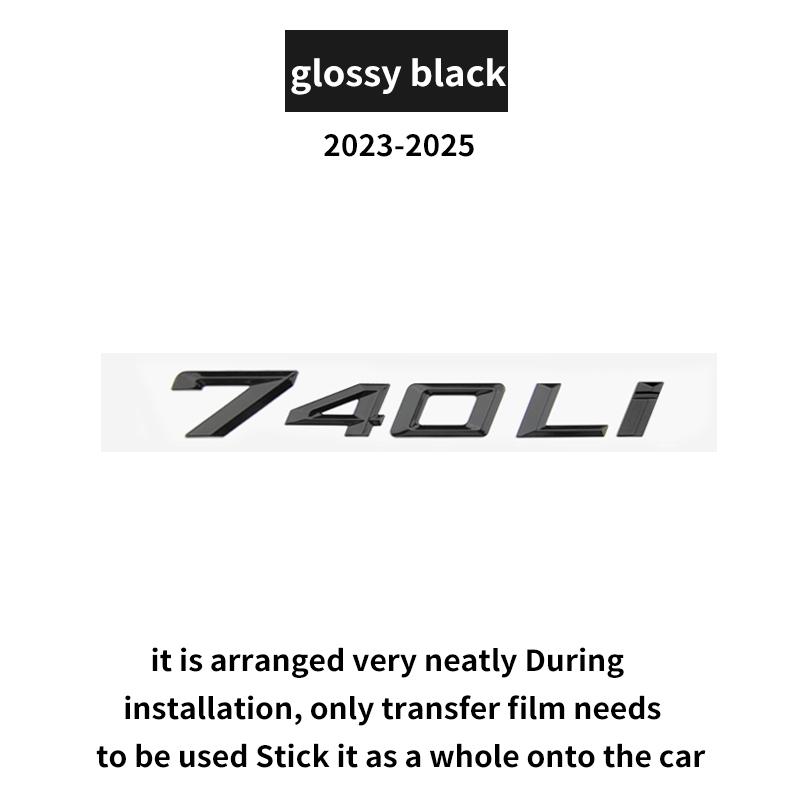 Adatto per BMW Serie 7 G70 G12 730d 730li 740i 750i 735Li 760Li 745e 760i modello 2023, con un logo alfanumerico nero lucido