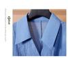 2026 Summer Irregular Short-Sleeve Shirt & Wide-Leg Pants Two-Piece Set
