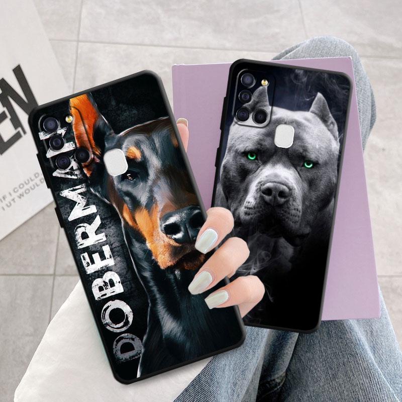 Silikontelefondeksel for Samsung Galaxy A03 Core A04 A03s A04s A20e A02s A10s A40 A10 A50 A70 A02 A01 Animal Doberman Dog Cover