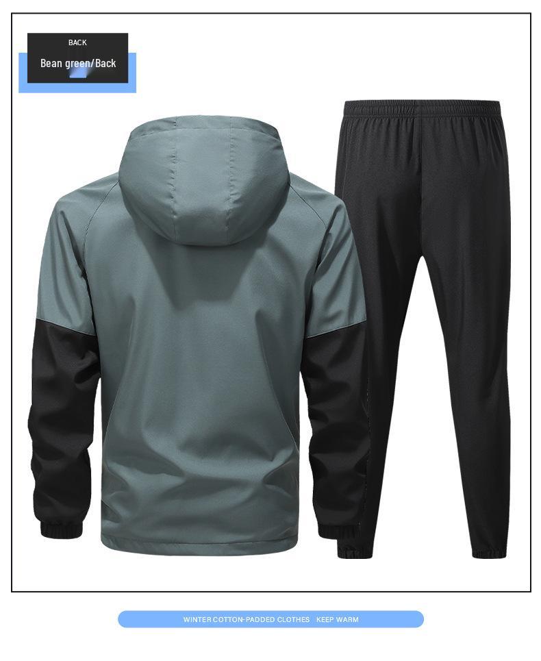 European Men's Casual Jacket & Sports Two-Piece Set - Trendy, Handsome, and Youthful