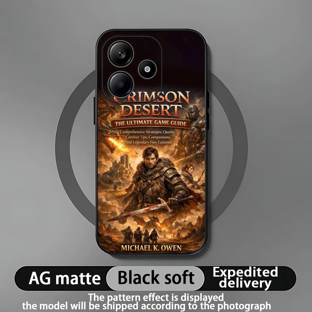 C-Crimson Desertes Phone Case For Xiaomi Redmi Note 14 13 12 11 Pro Plus S 5G 4G Soft Black Phone Cover