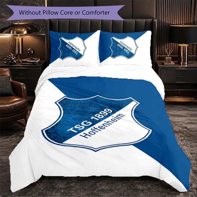 Biancheria da letto a tema TSG Hoffenheim FC Set 3 Pezzi Copripiumino Biancheria da letto Decorativa per Camera da Teen Decorazione per la Casa
