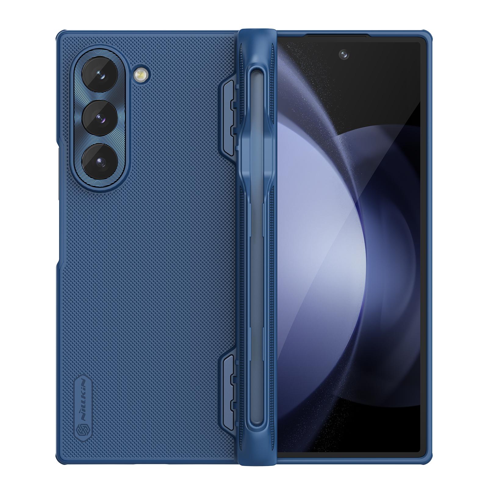 

Для Samsung Galaxy Z Fold 6 5G Чохол Nillkin Super Frosted Shield Case ( Версія з тримачем ручки ) для Samsung Z Fold6 5G Cover No Magnetic Blue