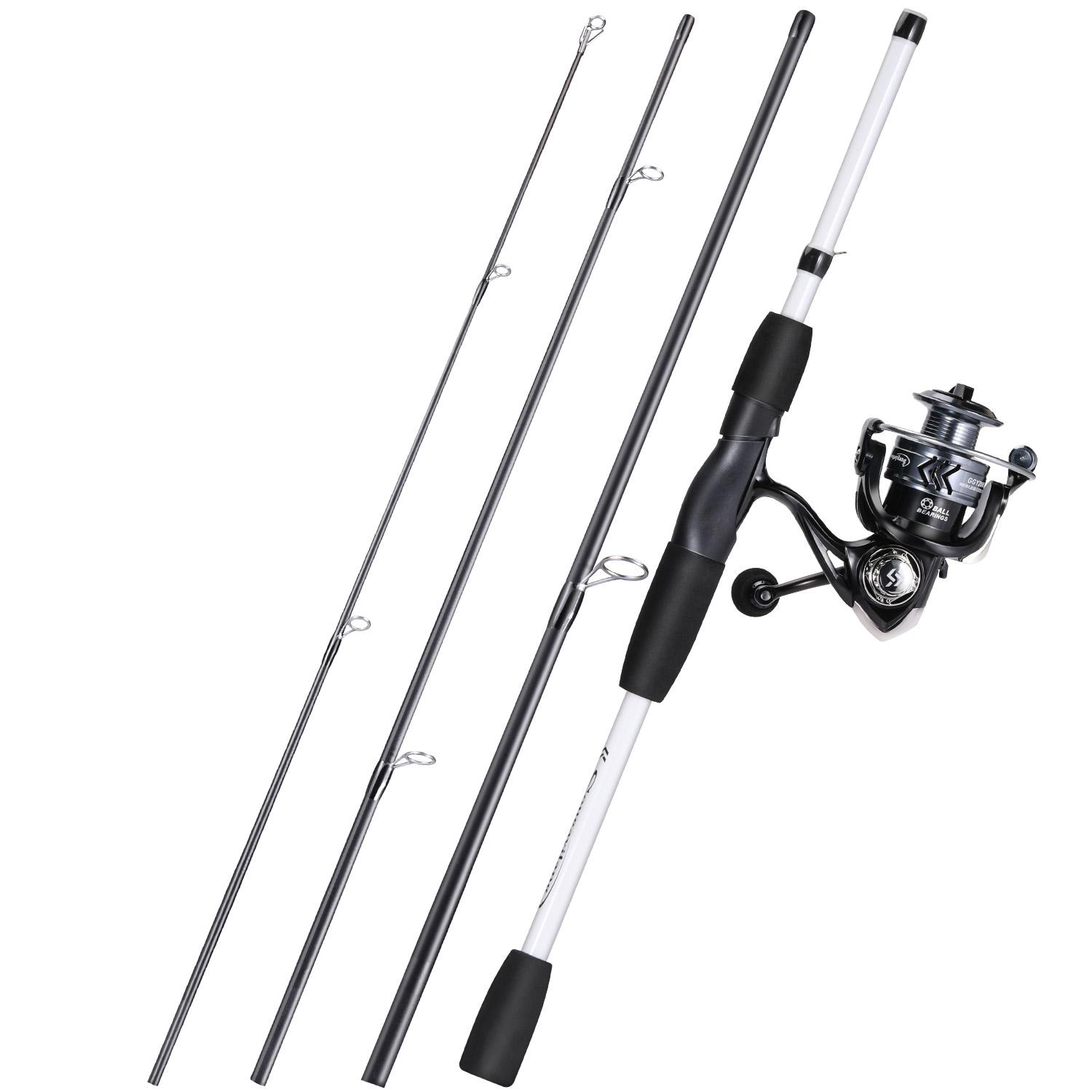 

Удочка Sougayilang 1,98 м и набор удочек 5,2 м:Металлическая рыболовная катушка с 1 передаточным числом, набор рыболовных катушек и удочек 1.98M&3000