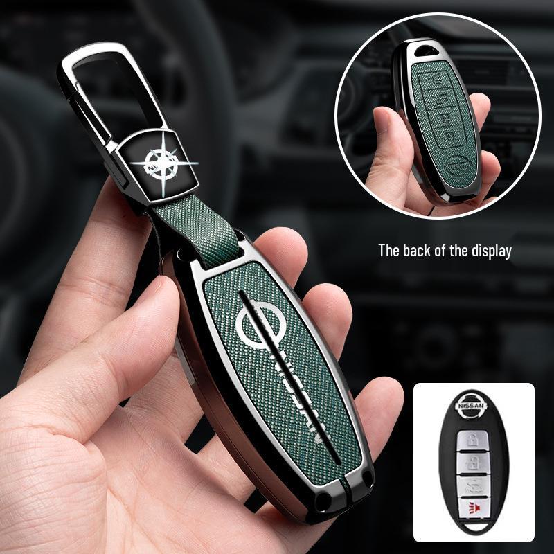 Metal Keychain Cover for Nissan Qashqai, X-Trail, Tiida, Kicks, Murano, Sylphy, Terra