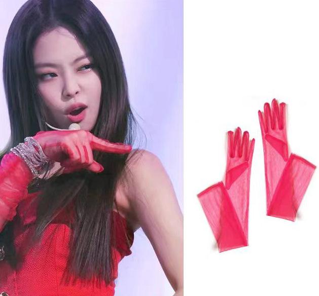 

Перчатки сетчатые женские групповые ветряные сценические выступления черные сексуальные улучшенные ощущения фото реквизит Cos