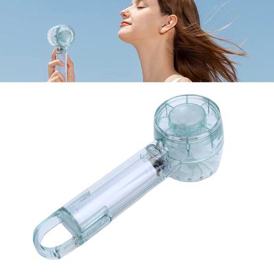 Transparent Handheld Fan 3 Speed Low Noise USB Rechargeable Transparent Hand Desk Fan with Hook for Outdoor