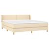 3126746 vidaXL Divan Bed with Mattress Cream 180x200 Cm Fabric