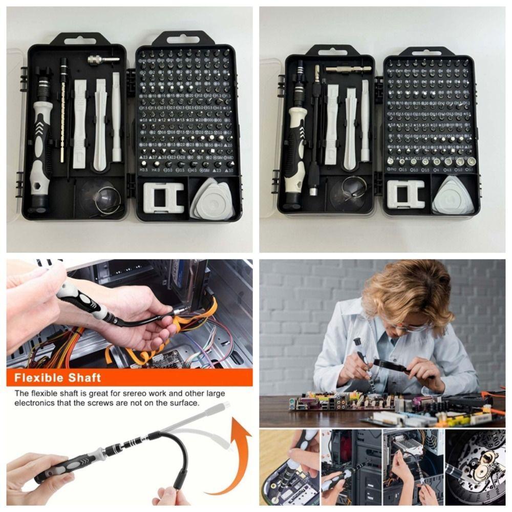 Schraubenmuttern Bits Set 115 in 1 Schraubendreher Set Magnetische Reparaturwerkzeuge Set Haushalt Professionell