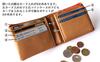 CCOMPANY LIMITED Lupo 2 Second Italian Leather Bifold Wallet with Coin Purse and Card Case Men's (Orange)