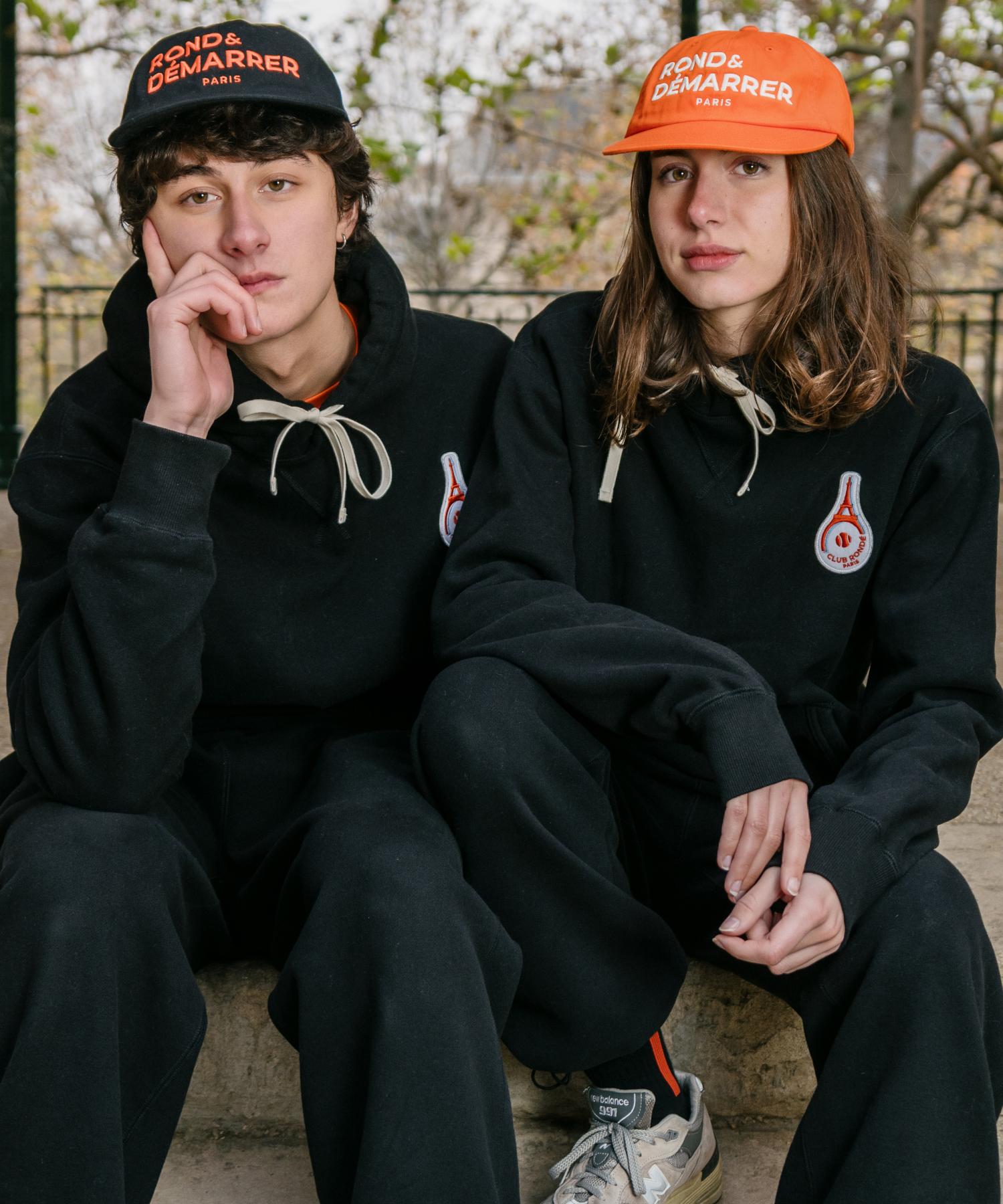Ron And Marie [Unisex] Wappen Sports Hoodie (Black) 1