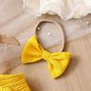 Girls' Fashionable Set Summer Children's Multi-color Three-dimensional Flower Halter Top + Shorts + Headwear